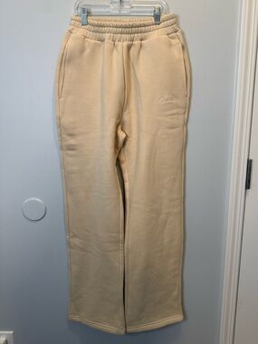 Comfrt Signature Straight Leg Sweatpants Bone XS